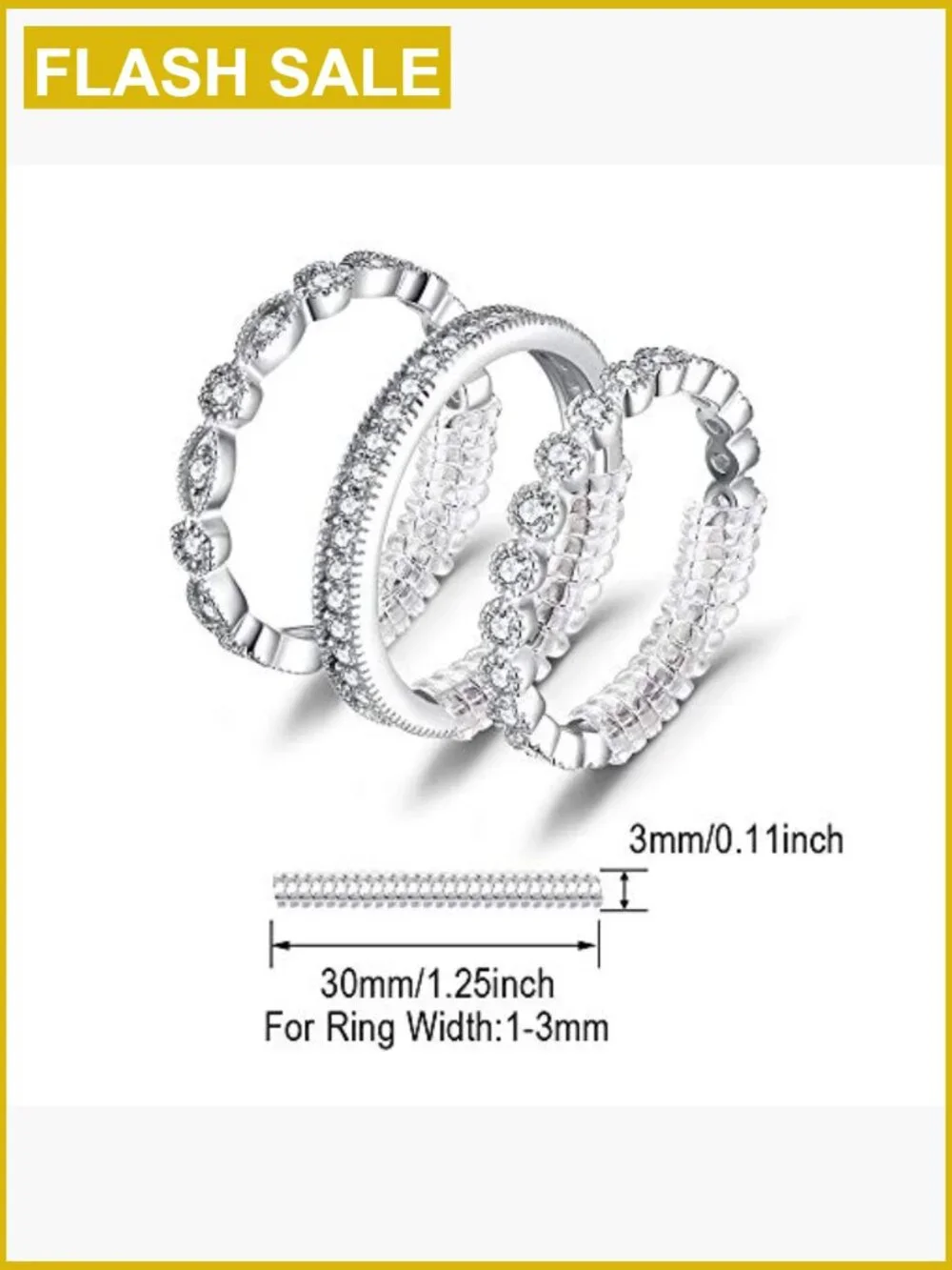 14K Gold Plated Sterling Silver Stackable Wedding Band Ring Set Size 9